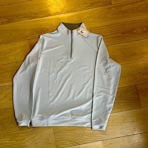 Peter Millar Grey Quarter Zip - Mens Medium - New With Tags!